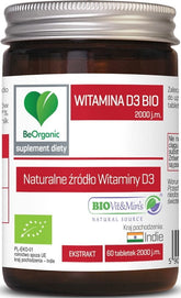 Vitamin D3-Extrakt BIO 60 Tabletten 50 mcg (2000 IE) - BE ORGANIC - Biolaboratorium